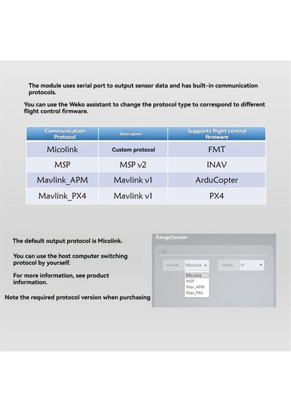 Micoair Optik Akış ve Aralık Sensörü MTF-02P Inav ile Uyumlu (Yurt Dışından)