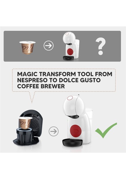 Kapsül Adaptörü Kapsüller Convert Crema Make Kahve Makinesi Piccolo Xs 2b (Yurt Dışından)