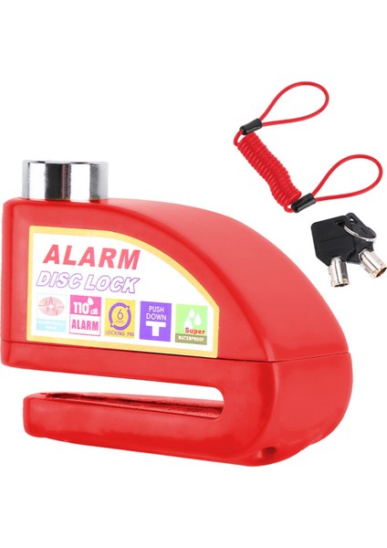 Motosiklet Alarm Disk Fren Kilidi, Hatırlatma Kablosu ve Taşıma Çantası ile Motosiklet Kilidi, Bisiklet, Moped, Motocross Için (Yurt Dışından)