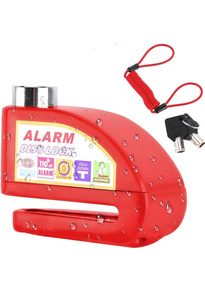 Motosiklet Alarm Disk Fren Kilidi, Hatırlatma Kablosu ve Taşıma Çantası ile Motosiklet Kilidi, Bisiklet, Moped, Motocross Için (Yurt Dışından)