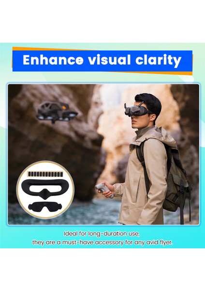 Goggles 3 Uçan Gözlük Maskeleri Avata 2 Göz Rahat ve Işık Sızıntısı Önleyici Aksesuar Seti Siyah (Yurt Dışından) indirimleri
