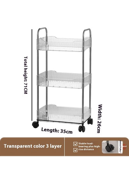 Akrilik Arabalı Şeffaf Zemin Rafı (Yurt Dışından)