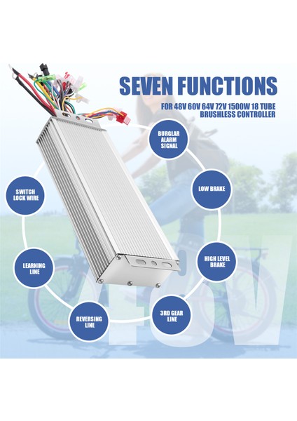 48V 60V 64V 72V 1200W 1500W 18 Tüp Fırçasız Kontrol Cihazı/ebike Kontrol Cihazı/elektrikli Bisiklet/scooter Için Motor Kontrol Cihazı (Yurt Dışından) fırsatları