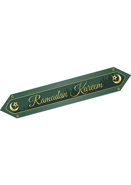 Eid Mubarak Table Runner Ramazan Dekor Örtüsü Yeşil ile Dekoratif Kutlama (Yurt Dışından) modelleri