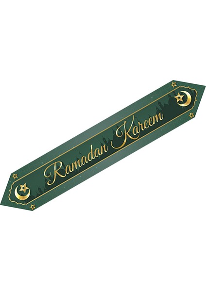 Eid Mubarak Table Runner Ramazan Dekor Örtüsü Yeşil ile Dekoratif Kutlama (Yurt Dışından) indirimleri