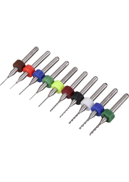 10'lu Paket Karbür Mini Matkap Uçları Cnc Pcb (0,3-1,2 Mm) (Yurt Dışından)