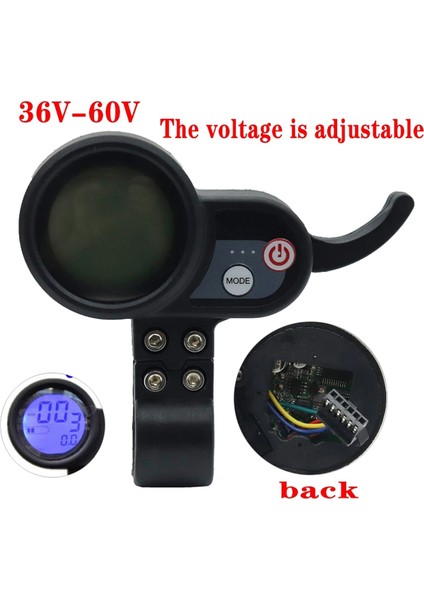 36V-60V LCD Ekran Gösterge Paneli E Scooter E Bisiklet Ölçer Elektrikli Scooter Hızlandırıcı Aksesuarları Jp Için (Yurt Dışından) fiyatları