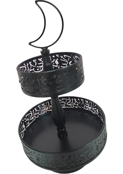 Eid Mubarak Metal Tepsi Çift Katmanlı Parti Festivali Dekor Dekoratif (Yurt Dışından) indirimleri