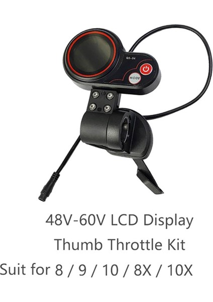 Qs-S4 48V-60V Başparmak Gaz LCD Ekran XT60 Konnektörü ile Sıfır 8 9 10 8x 10X Elektrikli Scooter 6pın Aksesuarları (Yurt Dışından)