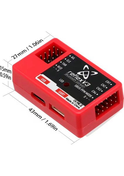 Fms Reflex V3 Uçuş Kontrolörü Gyro Sabitleyici Rc Uçak Warbird Sabit Işlevsellik Iha Helikopter (Yurt Dışından)