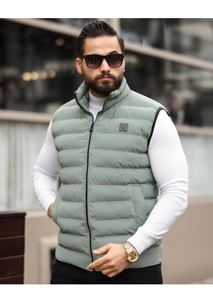 Dik Yaka, Çift Dikişli, Kapitone, Standart-Fit, Şişme Yelek 24USE2478