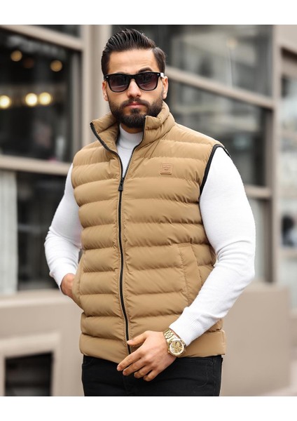 Dik Yaka, Çift Dikişli, Kapitone, Standart-Fit, Şişme Yelek 24USE2478