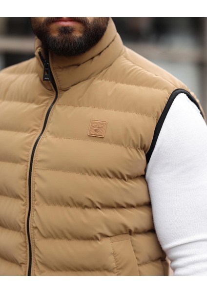 Dik Yaka, Çift Dikişli, Kapitone, Standart-Fit, Şişme Yelek 24USE2478
