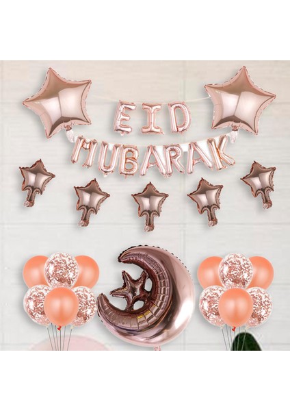 Alüminyum Film Eid Mubarak Balonlar Çocuk Dekor Fotoğraf Prop Altın (Yurt Dışından) modelleri
