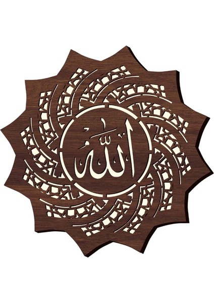 Eid Dekor Lambası Ahşap Eid Dıy Süsleme Apartman Partisi Dışında B (Yurt Dışından)