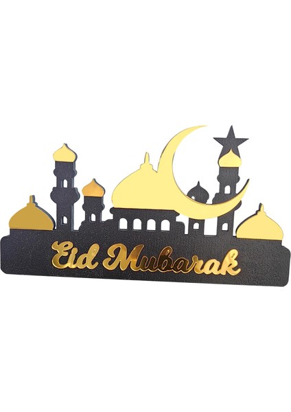 Eid Dekor Takvimi Üstü Dekorasyonu Ahşap Akrilik Altın Küçük (Yurt Dışından) modelleri