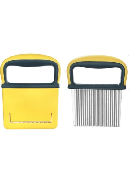 Sarı Paslanmaz Çelik Patates Cipsi Dilimleyici Sebze Dalgalı Dilimleme Bıçağı Patates Kesici Kıyıcı Ev Mutfak Fransız Kızartma Makinesi Fırın Gadget (Yurt Dışından)