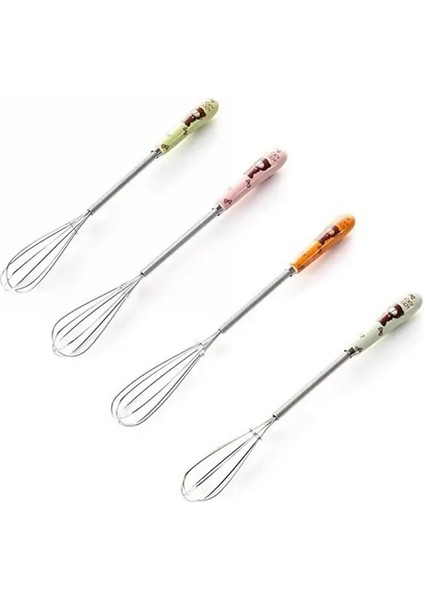 Pembe Çırpma Yumurta Çırpıcı Mini Küçük El Kahve/süt Köpürtücü Tel Kırbaç Balon Pişirme Metal Yumurta Aracı Pişirme (Yurt Dışından)
