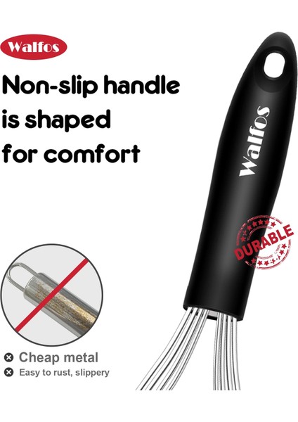 Paslanmaz Walfos Silikon Çırpma Paslanmaz Çelik Tel Çırpma Isıya Dayanıklı Mutfak Çırpma Yapışmaz Tencere Balon Yumurta (Yurt Dışından) fırsatları