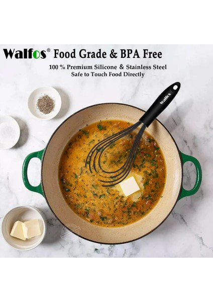 Paslanmaz Walfos Silikon Çırpma Paslanmaz Çelik Tel Çırpma Isıya Dayanıklı Mutfak Çırpma Yapışmaz Tencere Balon Yumurta (Yurt Dışından) indirimleri