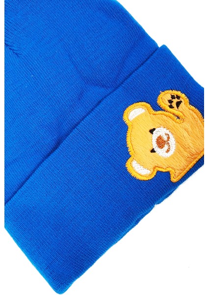 Akrilik Ayıcık Figürlü Çocuk Bere Mavi fiyatları