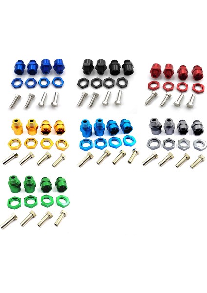 12MM Dönüş 17MM Uzatma Tekerlek Altıgen Hub Adaptörü Hsp 1/10 Rc Araba Buggy Kamyon 1/8 Lastik Kullanabilir, Koyu Mavi (Yurt Dışından)