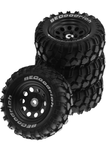 4 Adet 93MM Metal 1.9 Inç Beadlock Jant Lastik Lastik Seti 1/10 Rc Paletli Araba Traxxas, 10 Delik 12MM Adaptör, Siyah (Yurt Dışından)