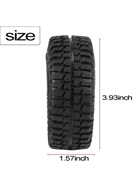 4 Adet 100MM 1.9 Kauçuk Lastik Jant Lastiği 1/10 Rc Paletli Araba Traxxas Trx4 D90 Eksenel SCX10 Iı Iıı Wraith Redcat Mst (Yurt Dışından) modelleri