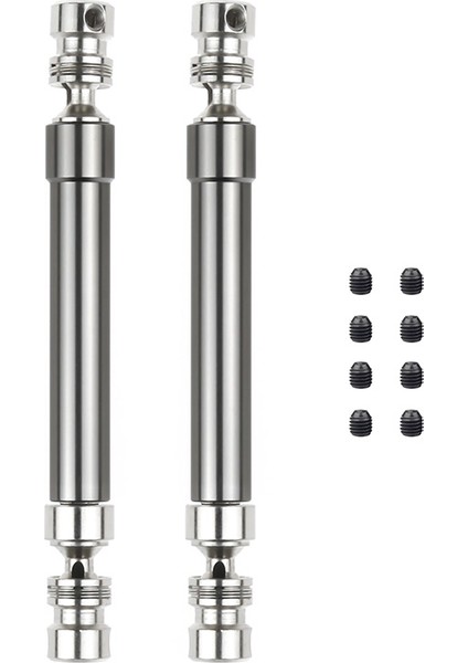 2 Adet Metal Cvd Tahrik Mili 110-160MM 1/10 Rc Kaya Paleti Eksenel SCX10 90046 Traxxas Trx4, Titanyum (Yurt Dışından)