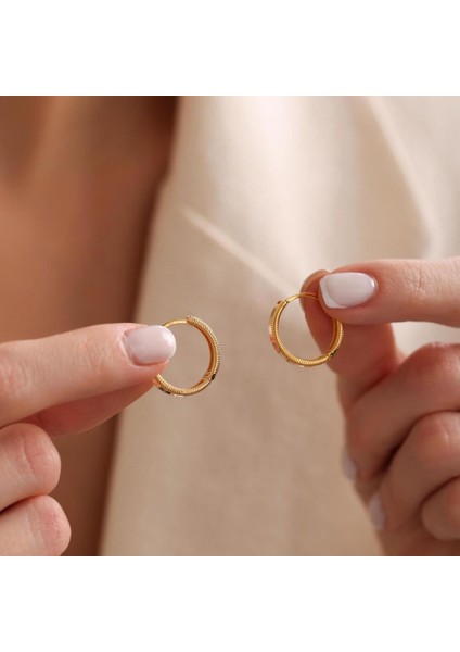 Ajda Küpe 14 Ayar Halka Form 1.9 cm