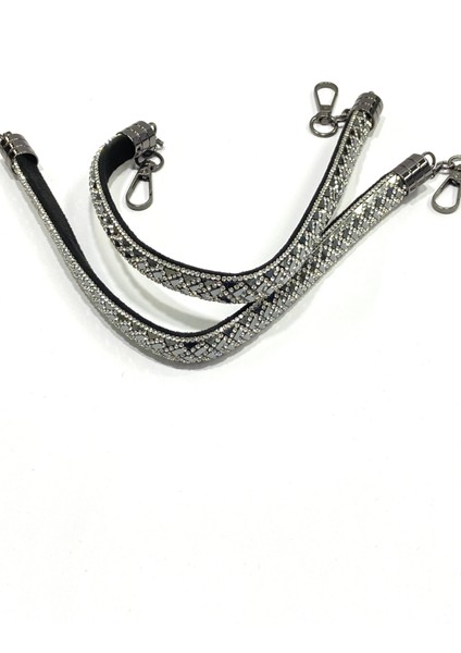 Taşlı Çanta Sapı Kare Metalli