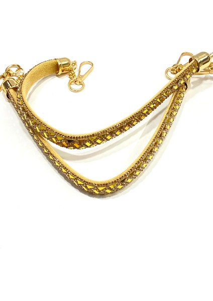 Taşlı Çanta Sapı Kare Metalli