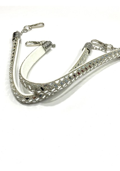 Taşlı Çanta Sapı Kare Metalli