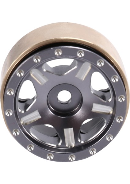 4 Adet Pirinç 1.0 Beadlock Jant Tekerlek Hub 1/24 Rc Paletli Araba Eksenel SCX24 AXI90081 AXI00002 Yükseltme Parçaları, C (Yurt Dışından)