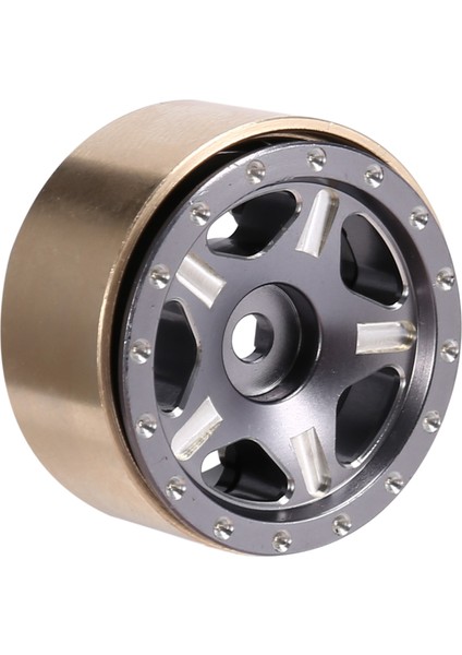 4 Adet Pirinç 1.0 Beadlock Jant Tekerlek Hub 1/24 Rc Paletli Araba Eksenel SCX24 AXI90081 AXI00002 Yükseltme Parçaları, C (Yurt Dışından)