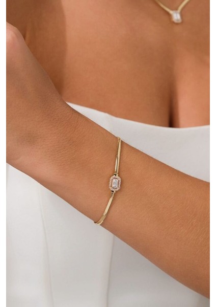 Balık Sırtı Altın Baget Bileklik