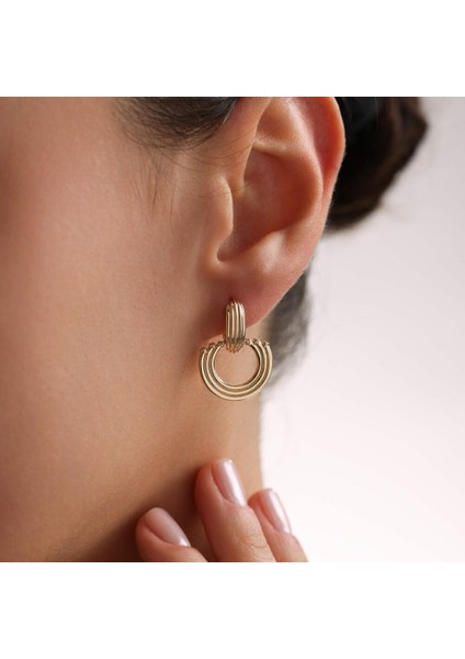 Özel Tasarım Gökkuşağı Gold Küpe fiyatları