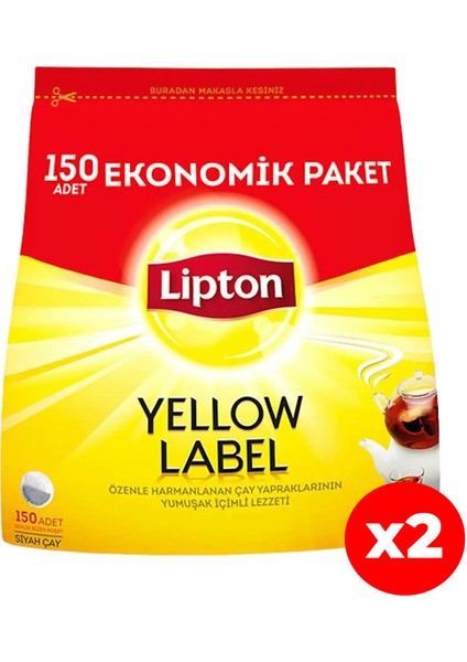 Yellow Label 150'LÜ Eko Demlik Poşet Çay 480 gr X2