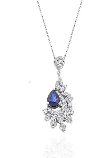 2.00 Karat Pırlanta Safir Kolye
