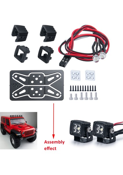 Modifiye Farlar Spot Araba Üst Işıklar Tampon Işıkları Eksenel SCX10 Jeep Traxxas Trx4 Trx6 1/10 Rc Paletli Araba, B (Yurt Dışından)