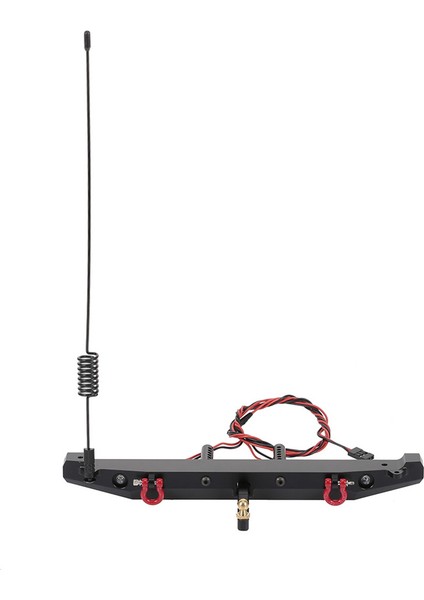 Metal Arka Tampon ile LED Işık Anten Kuyruk Kancası 1:10 Rc Paletli Araba Traxxas Trx4 Eksenel SCX10 90046 (Yurt Dışından)