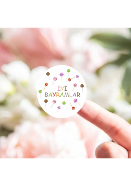 Iyi Bayramlar Etiket Mat Sticker Kurban Bayramı Ramazan 3 cm - 48 Adet