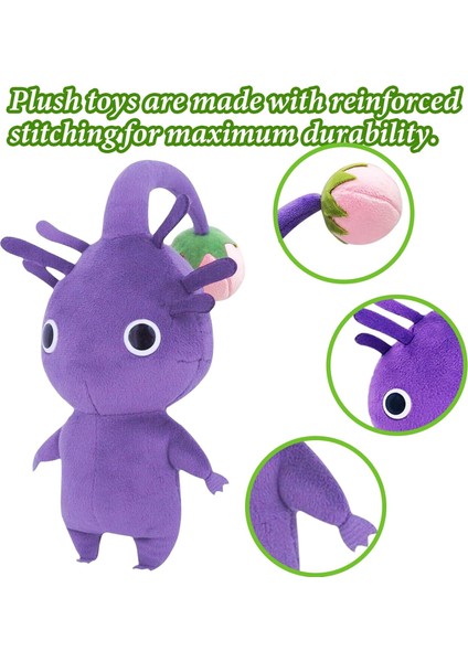 Pikmin Peluş, Oatchi Peluşlar, Buz Pikmin Peluşlar Oyuncak, Ilginç Bitki Benzeri Yaratıklar, Oyun Hayranlarına Hediye Çocuklar ve Yetişkinler Için (Mor + Parıltılı)1 (Yurt Dışından)