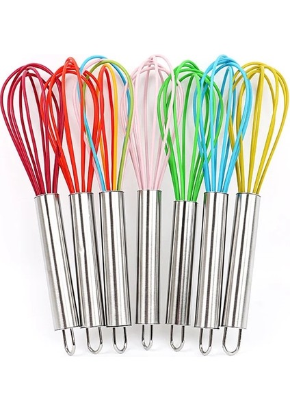 Renk 1 Adet Çırpma Mini Manuel Yumurta Çırpıcı Paslanmaz Çelik Silikon Döner Balon Çırpma Krema Mikser Mini Balon Bobin Tarzı Yumurta Araçları (Yurt Dışından) modelleri