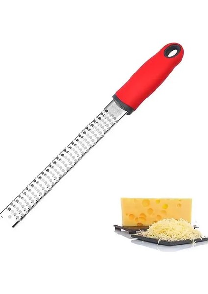 Kırmızı A Narenciye Limon Zester & Peynir Rendesi-Parmesan Peyniri, Limon, Zencefil, Sarımsak, Küçük Hindistan Cevizi, Çikolata, Sebzeler, Meyveler, Mutfak Aletleri (Yurt Dışından)