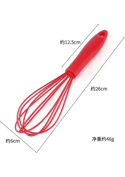 Kırmızı 26 cm El Yumurta Araçları Mikser Silikon Balon Çırpma Süt Krema Köpürtücü Mutfak Eşyaları Karıştırma Karıştırma (Yurt Dışından) fırsatları