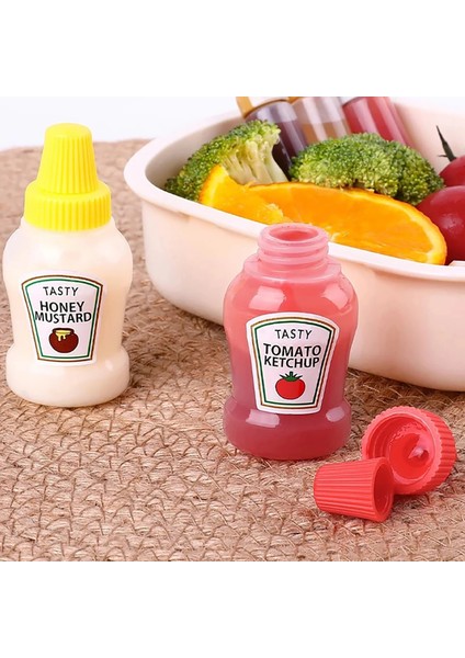 2 Adet Mini Sos Şişesi 25ML Salata Soyunma Kabı Ketçap Şişesi Taşınabilir Çeşni Kavanozları Çocuklar Yetişkinler Için Öğle Yemeği Akşam Yemeği Için (Yurt Dışından)