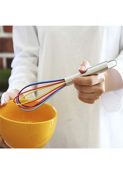 12 Inç 3 Boyutları Silikon Yumurta Çırpıcı Içecek Çırpma Mikser Manuel Paslanmaz Çelik Saplı Yumurta Krem Karıştırma Blender Mutfak Pişirme Araçları (Yurt Dışından) indirimleri