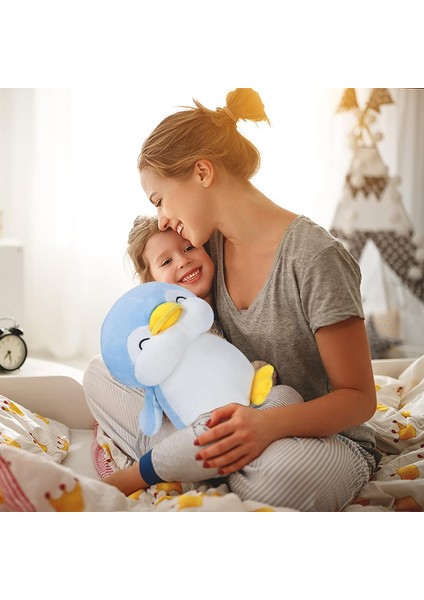 Penguen Peluş Yastık, Yumuşak Penguen Dolması Hayvan Sarılma Yastık Oyuncak Doğum Günü, Sevgililer Günü, Noel Için Hediyeler. (Mavi,15,7 Inç)1 (Yurt Dışından)