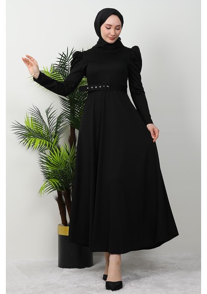 Berna Balon Kol Elbise Siyah fiyatları